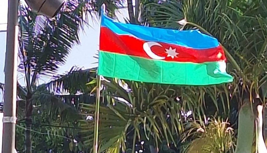 В Новой Каледонии подняли флаг Азербайджана - ВИДЕО