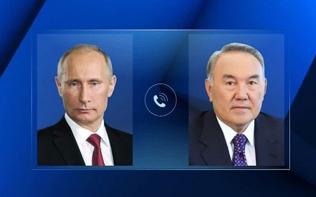 Vladimir Putin və Nursultan Nazarbayev Ermənistandakı vəziyyəti müzakirə ediblər