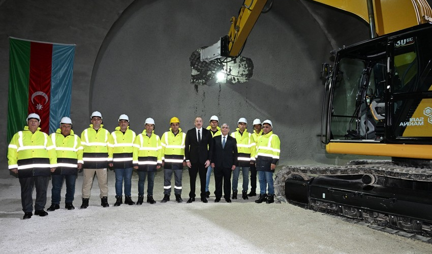 Prezident Əhmədbəyli-Füzuli-Şuşa avtomobil yolunda birinci tunelin açılışında İŞTİRAK ETDİ - FOTOLAR, VİDEO