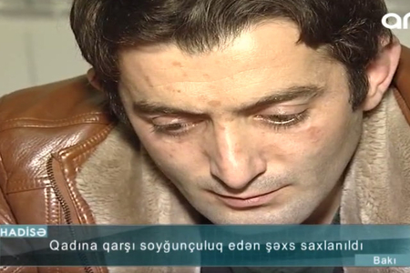 "Telefonu götürüb qaçdım" - Qadını soyan şəxs - VİDEO