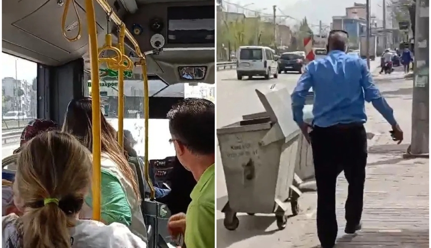 Sürücü sərnişinləri TƏHQİR ETDİ, daha sonra avtobusu tərk etdi - VİDEO