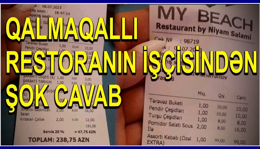 Qalmaqallı restoranın işçisindən ŞOK CAVAB: 