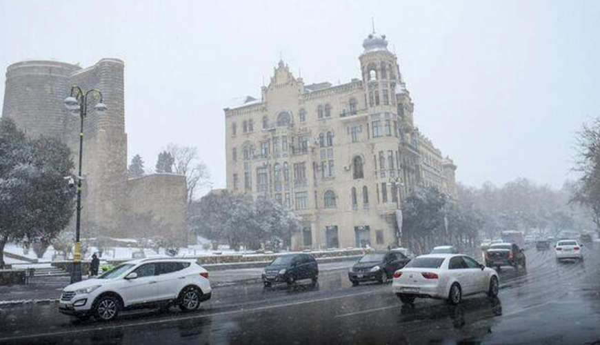 В Баку пойдет снег, температура упадет до -3