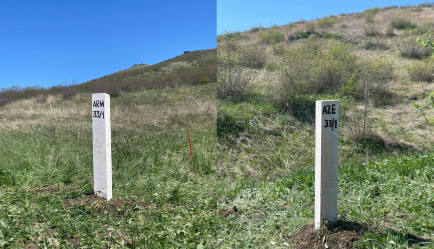 На границе Азербайджан-Армения установлено 20 пограничных столбов