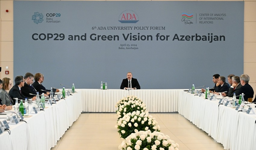 İlham Əliyev “COP29 və Azərbaycan üçün Yaşıl Baxış” mövzusunda beynəlxalq forumda iştirak edib