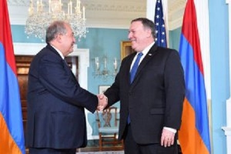 ABŞ-ın dövlət katibi Ermənistan prezidenti ilə görüşdü