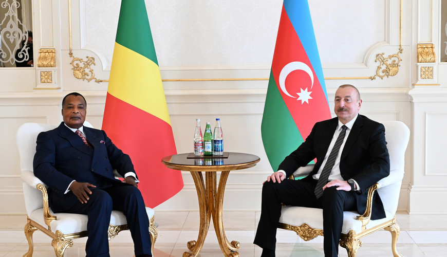 Началась встреча президентов Азербайджана и Конго - ФОТО