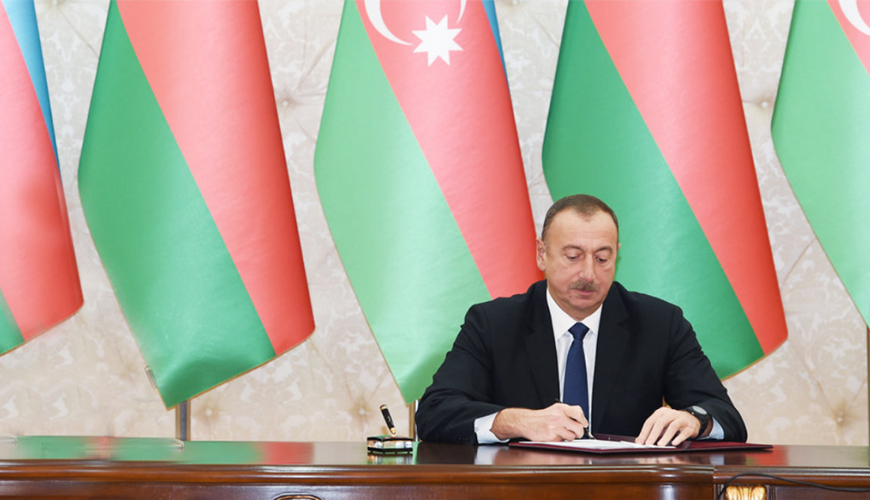 Ильхам Алиев подписал указ о реализации закона о создании Агдеринского района