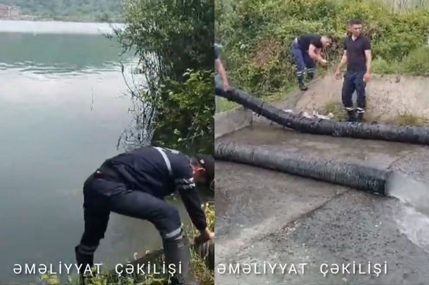 Nohur gölündə suyun səviyyəsi təhlükəli həddə çatdı - VİDEO