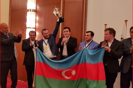 Azərbaycan şahmatçılarının mükafatlandırma mərasimi keçirilib - Fotolar