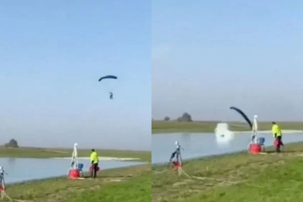 На Урале парашютист запутался во время прыжка и разбился