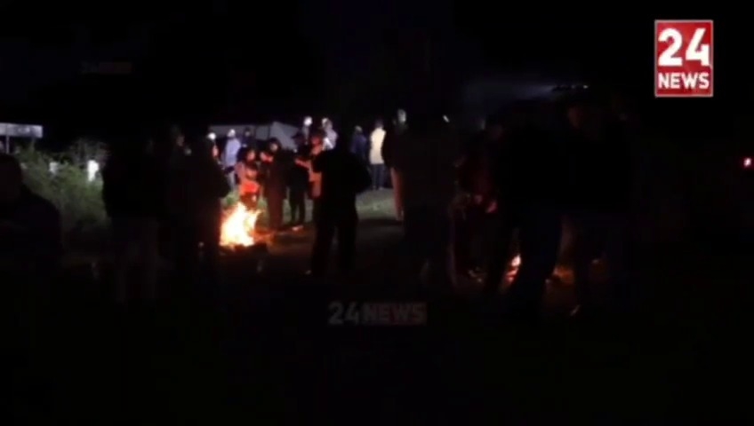 Etirazçılar Ermənistan-Gürcüstan yolunda çadır qururlar - Gecəni orada keçirəcəklər - VİDEO
