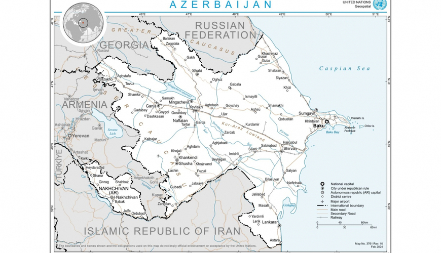 Хикмет Гаджиев показал обновленную карту ООН по Азербайджану