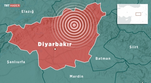 Diyarbəkirdə zəlzələ olub