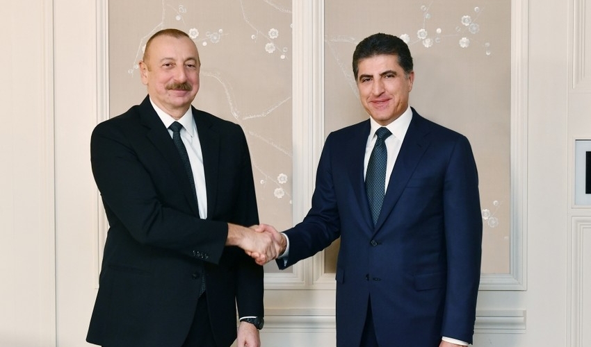 Prezident İlham Əliyev Münxendə İraq Kürdüstan Regional Hökumətinin başçısı ilə görüşüb