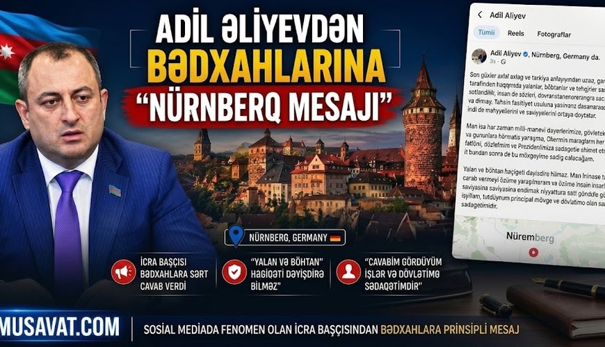 Adil Əliyevdən bədxahlarına “Nürnberq mesajı” – icra başçısı niyə qəzəblənib?