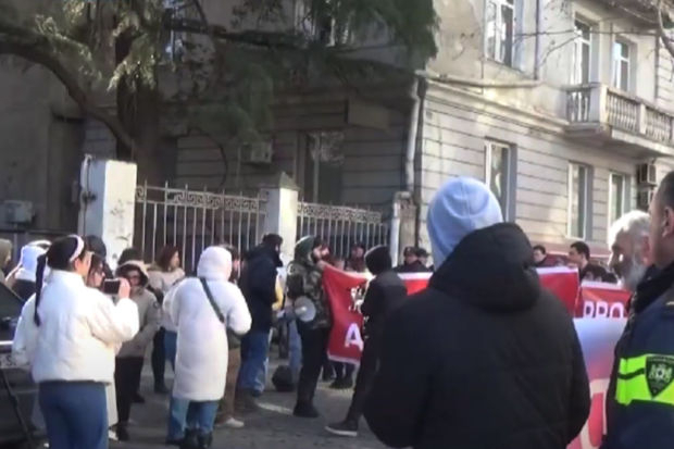Gürcüstanda ermənilərin aksiyası baş tutmadı - VİDEO