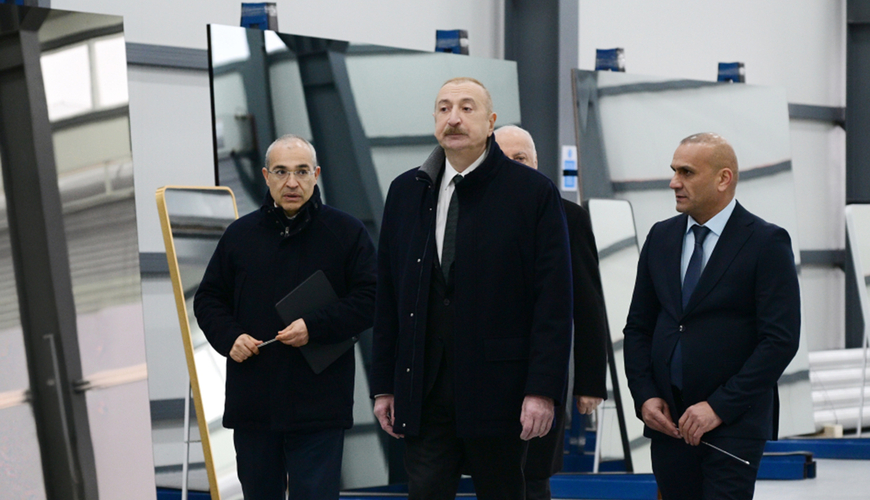 Prezident Sumqayıtda açılışda- FOTOLAR