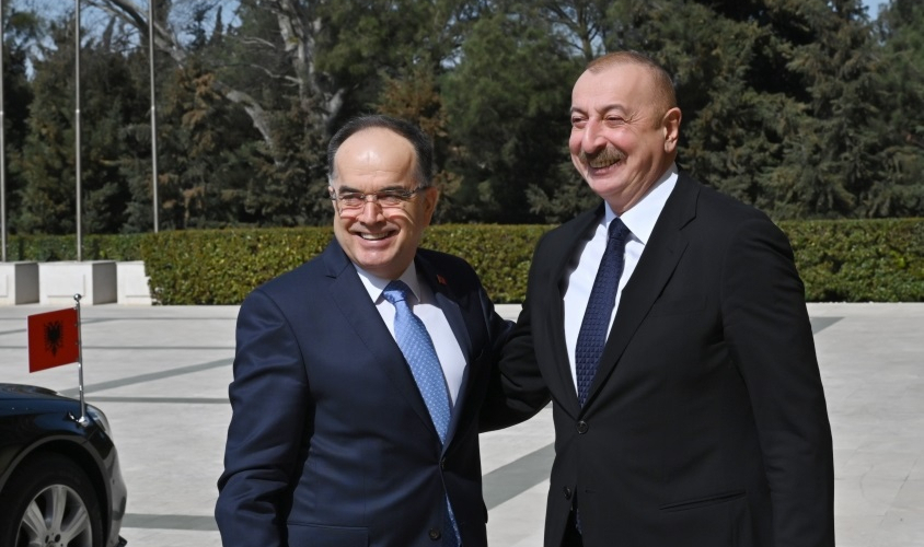 Azərbaycan Prezidenti İlham Əliyev Albaniya Prezidenti Bayram Beqay ilə görüşüb - FOTO