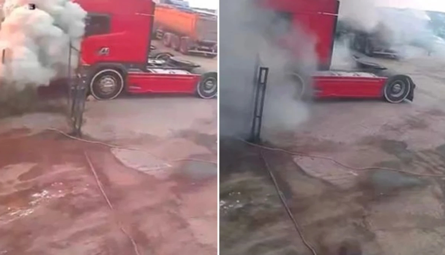 1 nəfərin öldüyü tankerin partlaması görüntüləri - ANBAAN VİDEO