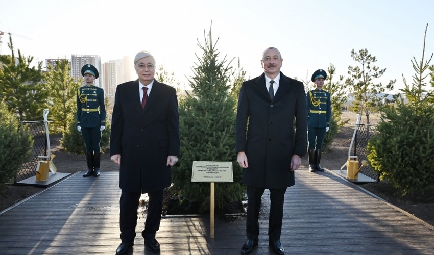 Astanada Heydər Əliyev küçəsinin açılışı olub - FOTO