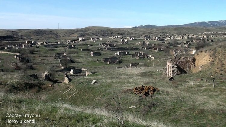 Azərbaycan Prezidenti Cəbrayılın Horovlu kəndinin təməlini qoyub