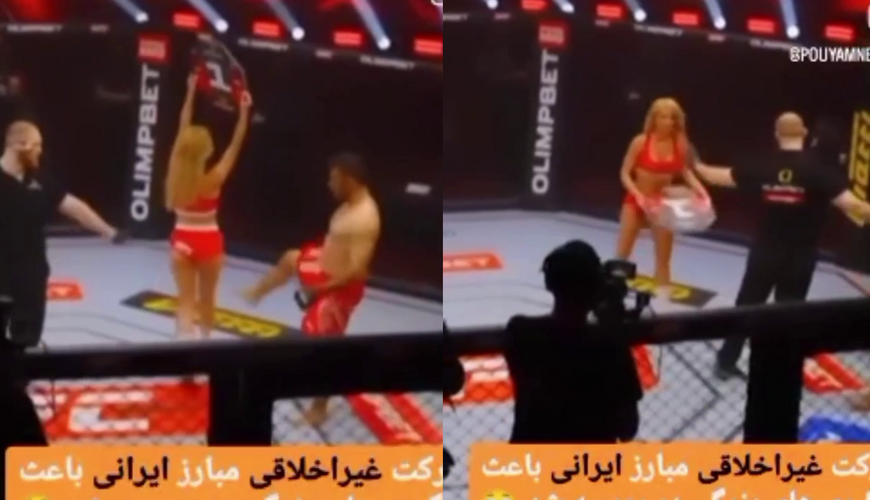 İranlı idmançı yarışda “ring girl”a təpik atdığı üçün cəzalandırıldı