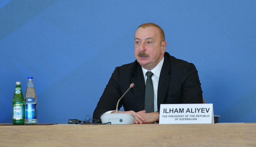 Украинские СМИ широко осветили сегодняшнюю речь президента Ильхама Алиева