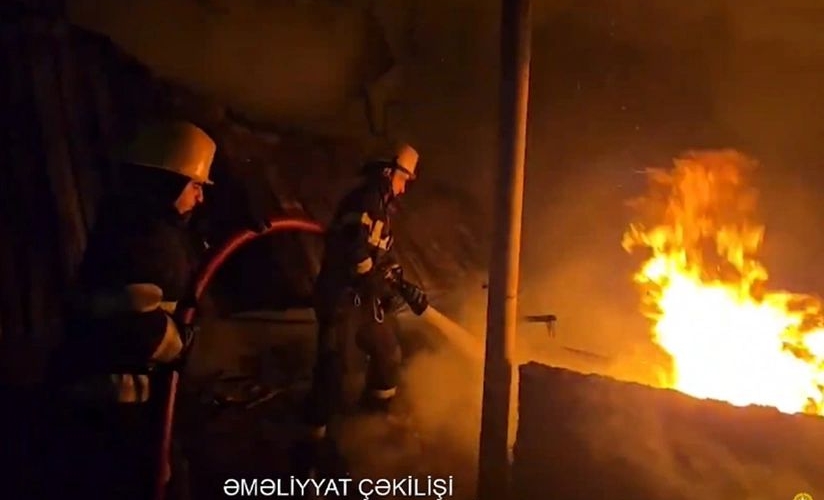 Bakıda böyük obyektdə güclü yanğın