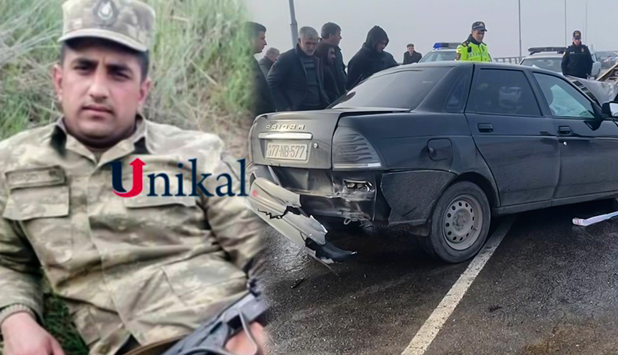 Mais Bərxudarovun sürücüsü olmuş hərbçi qəzada həlak oldu - Video