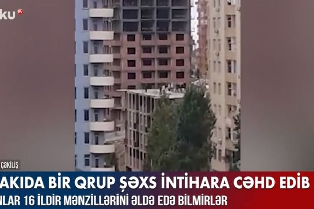 Bakıda bir qrup şəxs intihara cəhd etdi – VİDEO