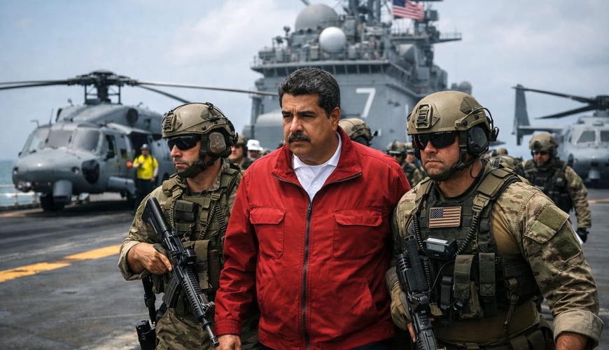 Şok kadrlar: Maduro ABŞ hərbi gəmisində – Saraydan okeana aparılan prezident - YENİ FOTO