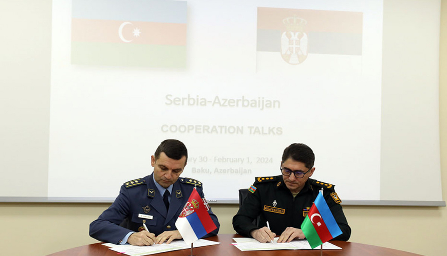Azərbaycanla Serbiya arasında ikitərəfli hərbi əməkdaşlıq planı imzalanıb