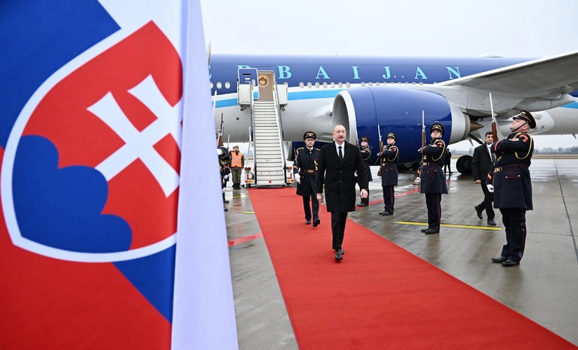 İlham Əliyev Slovakiyada rəsmi səfərdədir