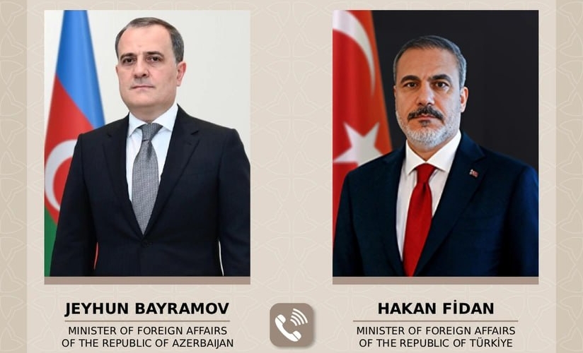 Ceyhun Bayramov Hakan Fidanla regiondakı təhlükəsizlik vəziyyəti müzakirə ediblər