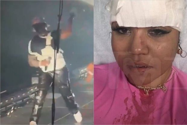 Рэпер 50 Cent разбил микрофоном голову женщине на своем концерте - ФОТО,ВИДЕО