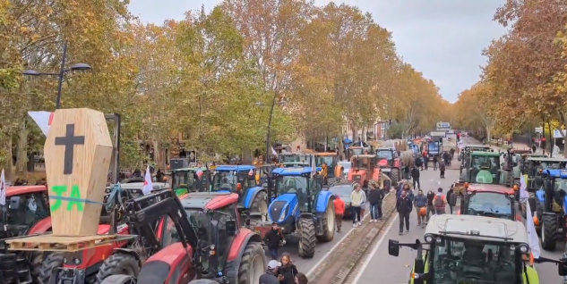 Fransada fermerlər artan vergilərə BELƏ etiraz etdi - VİDEO