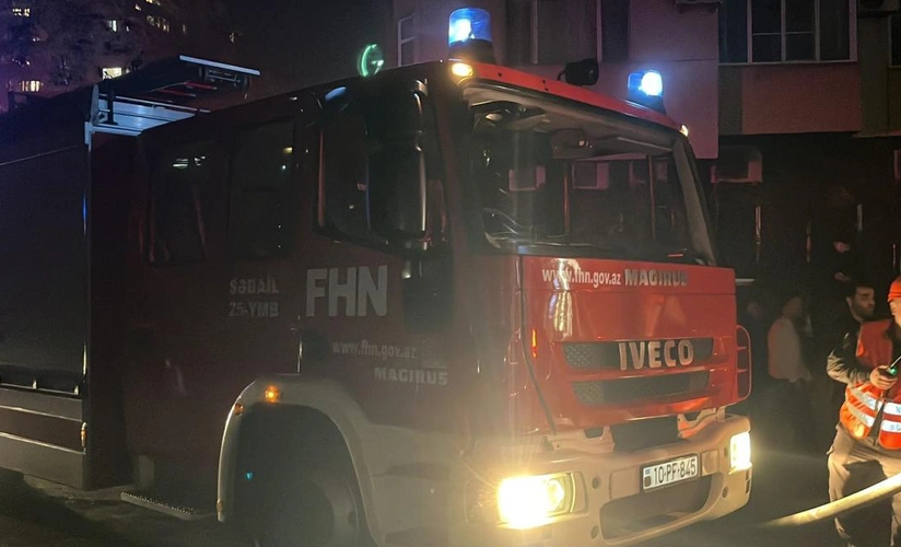 Yasamalda yaşayış binasında yanğın zamanı bir neçə nəfər tüstüdən zəhərlənib