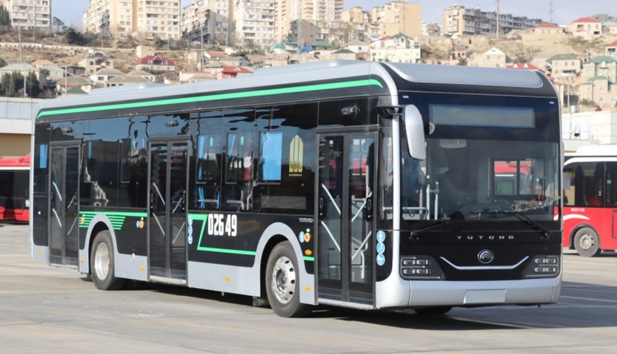 Daha bir marşrut xəttinin avtobusları yeniləndi