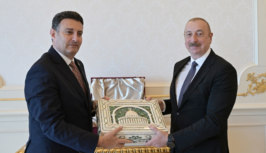 Prezident İlham Əliyev İordaniya parlamentinin Nümayəndələr Palatasının sədrini qəbul edib - FOTO