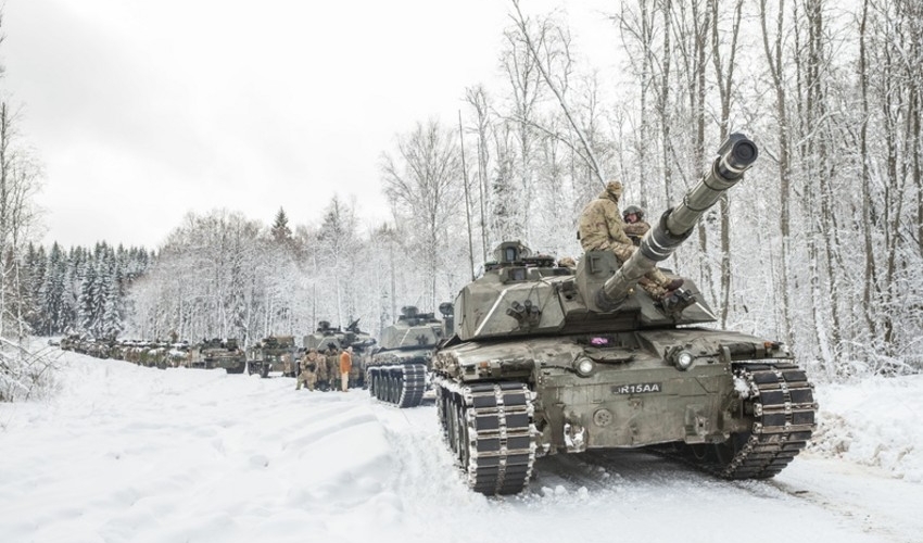 Estoniyada qış şəraitində NATO hərbi təlimləri keçirilib