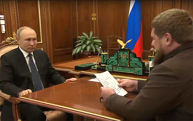 Putin Kadırovla görüşdü- VİDEO