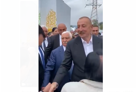 Prezident İlham Əliyev Ukrayna səfiri ilə Laçında belə görüşdü - VİDEO