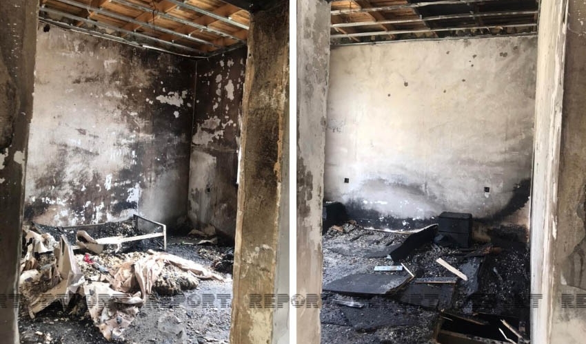 Bərdədə DƏHŞƏT: kişi arvadının evini yandırdı, azyaşlı qızını bıçaqladı - FOTOLAR