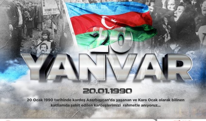 Türkiyə MN 20 Yanvar faciəsinin 34-cü ildönümü ilə əlaqədar Azərbaycana başsağlığı verib