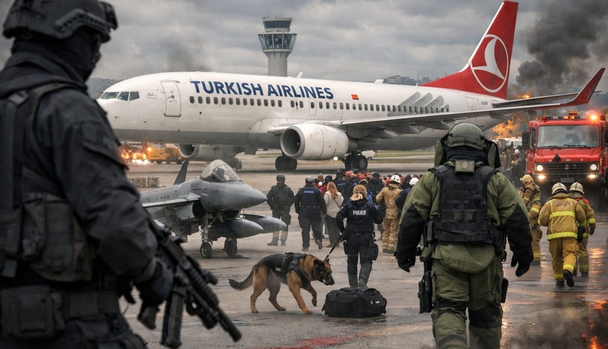 Şifrə “Bomba partlayacaq”: Türk Hava Yollarının təyyarəsindən təcili eniş - VİDEO