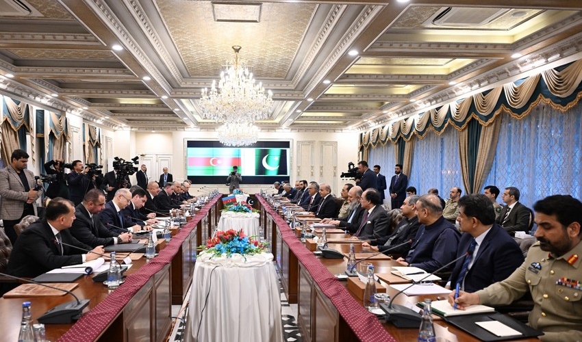 Azərbaycan Prezidenti ilə Pakistanın Baş naziri arasında geniş tərkibdə görüşü olub - VİDEO