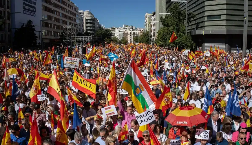 Madriddə separatçılarla bağlı etiraz: 40 min insan küçələrə çıxdı