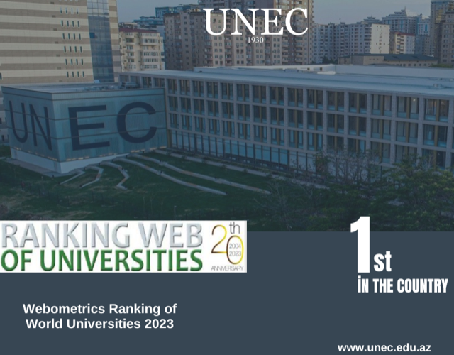 UNEC “Webometrics”də də birinci oldu!