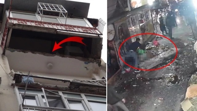 DƏHŞƏTLİ HADİSƏ: Eyvan çökdü, 7-ci mərtəbədən yıxılaraq öldü - ANBAAN VİDEO